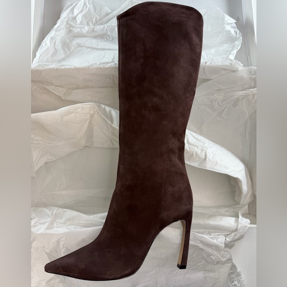 MARYANA SCULPT NUBUCK BOOT $298.00 Color Dark Chocolate Size 10 - Picture 13 of 16